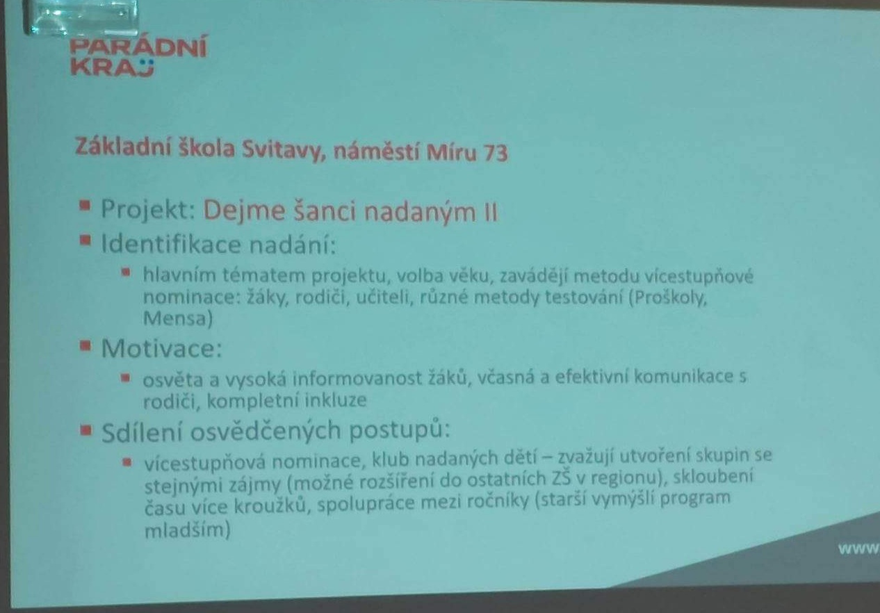 Dejme šanci nadaným